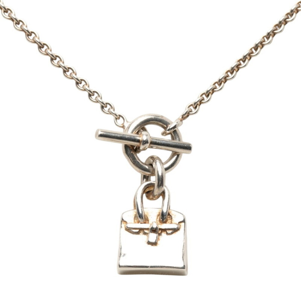 HERMES Silver Necklace